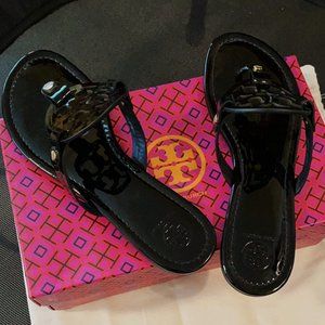 Tory Burch Sandals - Black Patent Leather - Never Been Worn